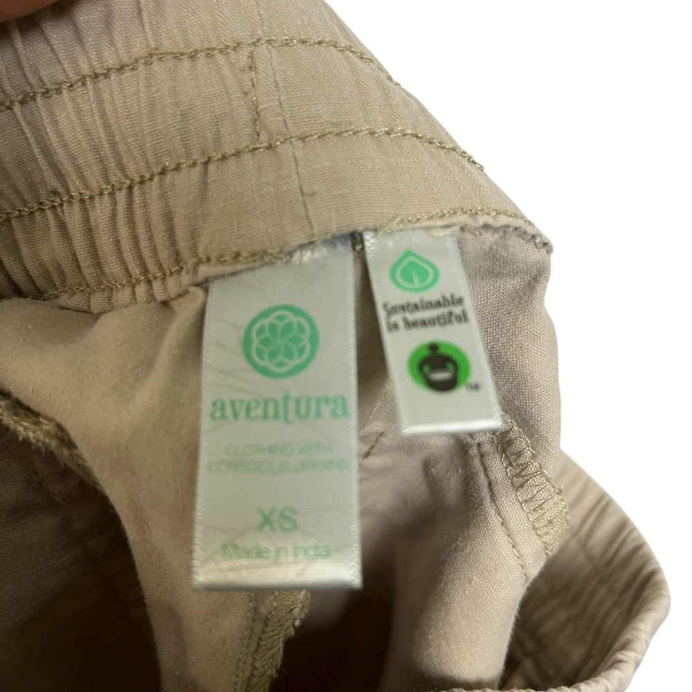 Aventura Women's XS Tan Linen‎ Blend Drawstring Waist Casual Shorts - Picture 6 of 7